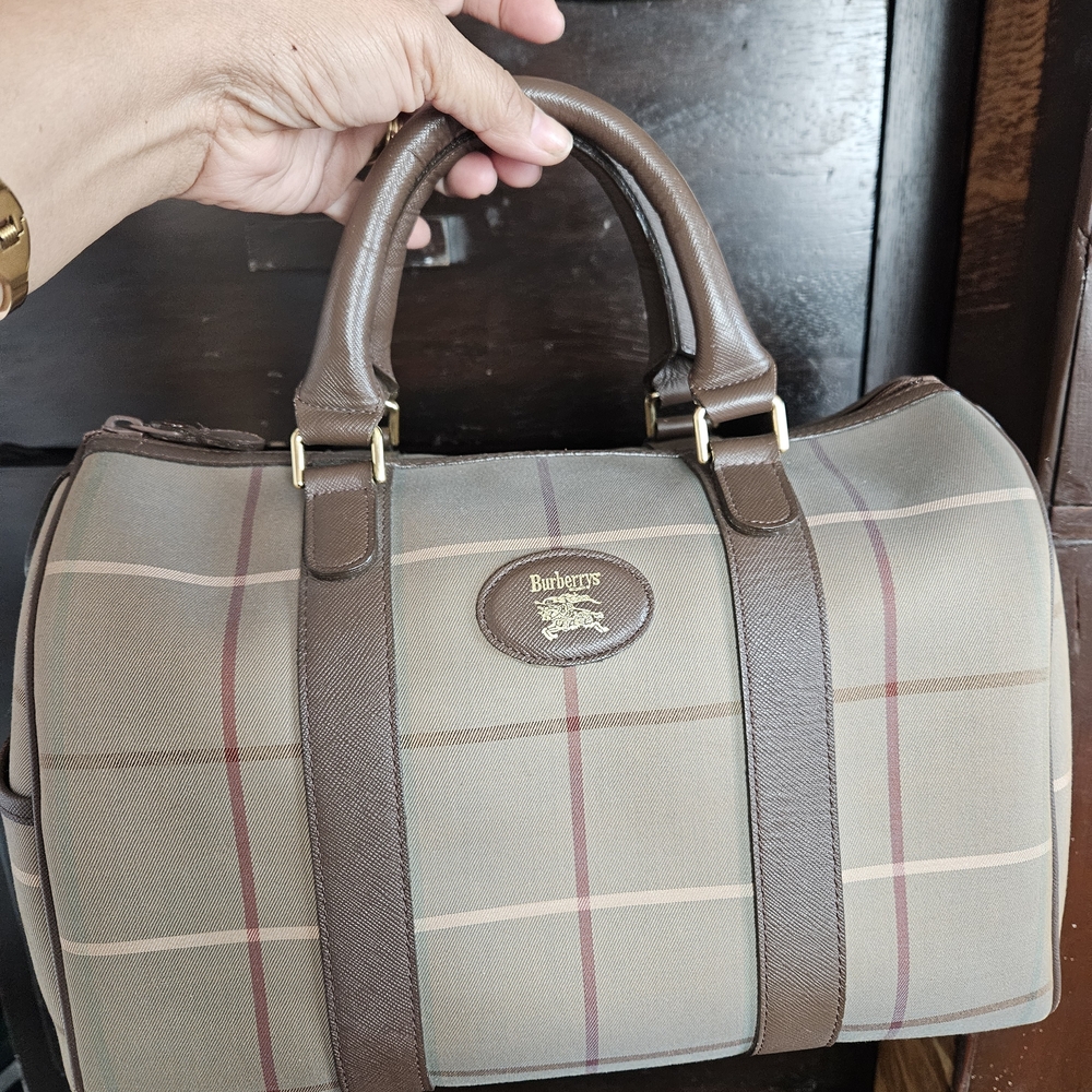 SOLD! Burberry Brown Checkered Men's Bag